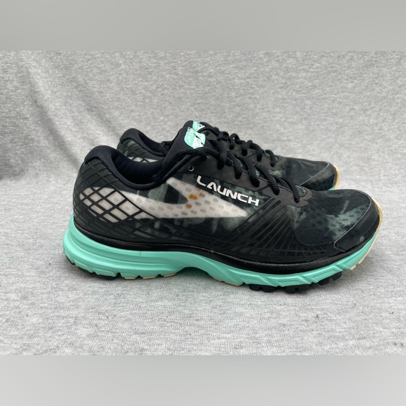 Brooks Womens Launch 3 1202061B071 Black Mint Green Running Shoes Size 8.5 - Picture 1 of 15